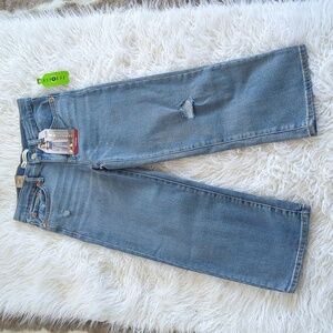 Levis Girls Cropped Stretch Wide Leg Jeans
